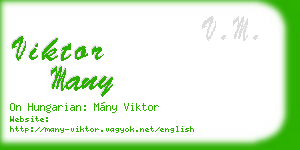 viktor many business card